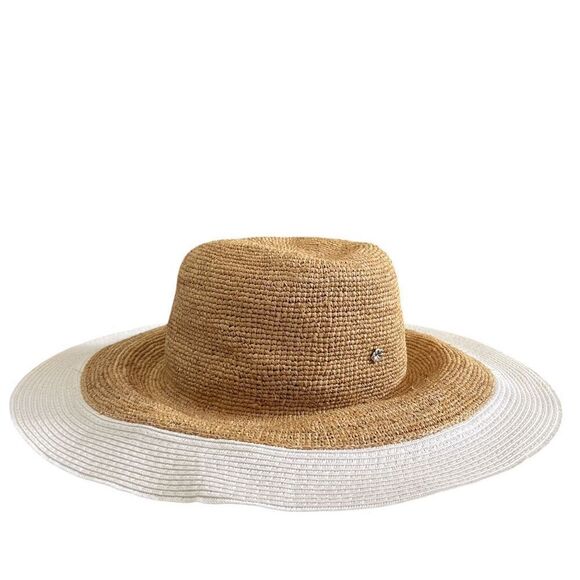 florabella Lucia‎ Brim Sunhat in Natural & White main image 9